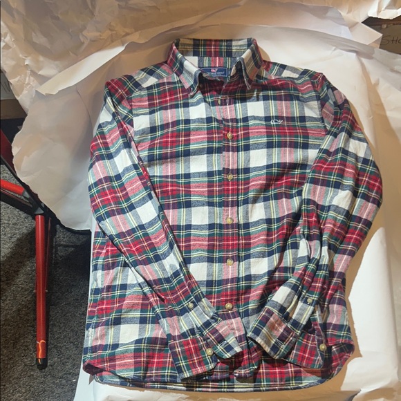 Vineyard Vines Other - Vineyard Vines Men's Plaid Shirt - Red, Green, Blue